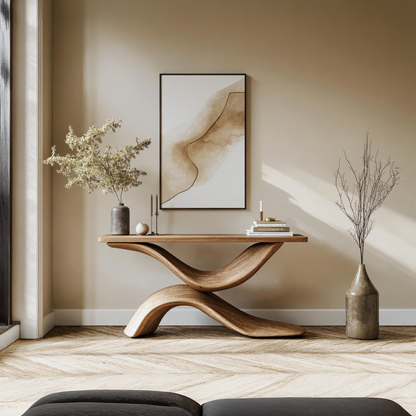 Handcrafted Live Edge Console Table Furniture Decor