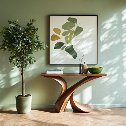 Rustic Wood Console Table Entryway Design