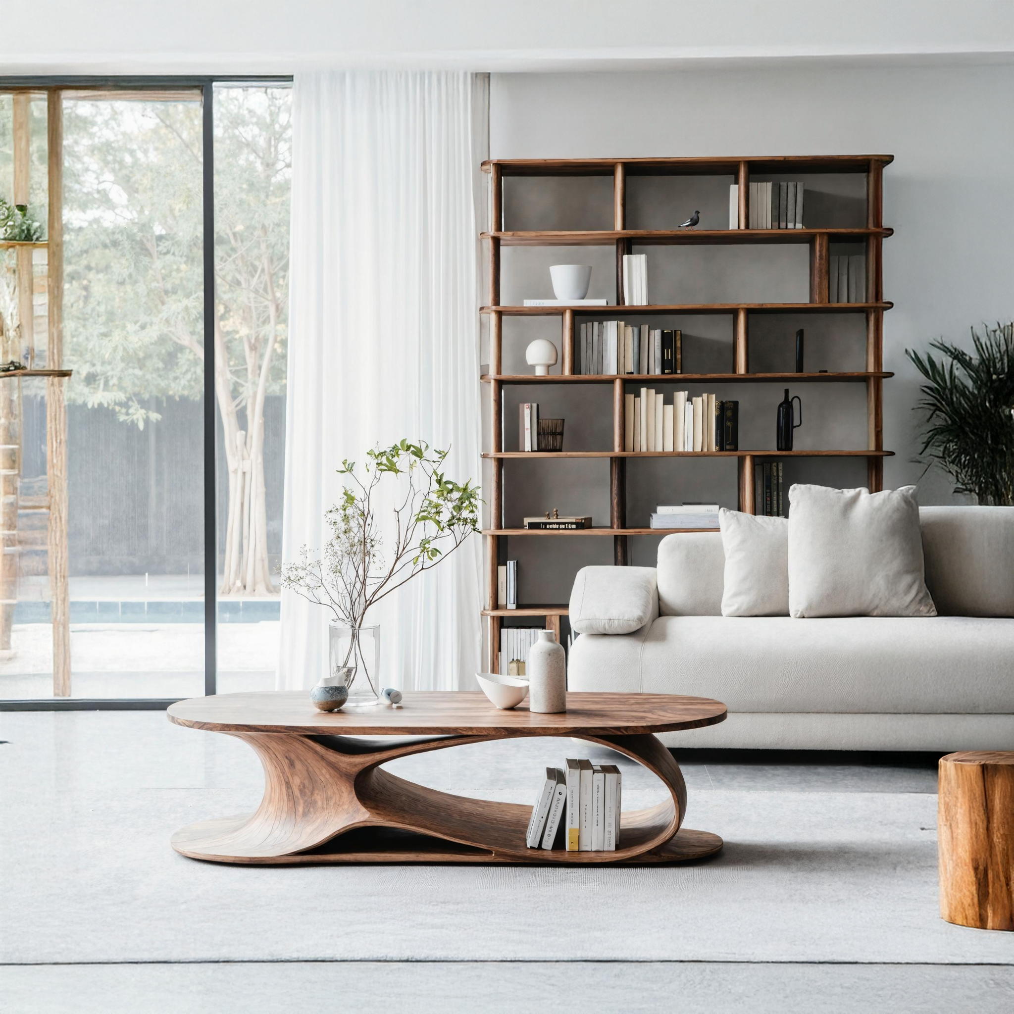 Mid Century Solid Wood Table For Cozy Interiors
