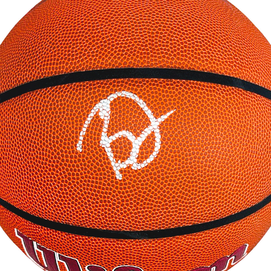 Brad Daugherty Signed Cleveland Cavaliers Wilson NBA Team Logo Basketball (JSA)