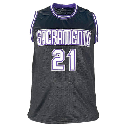 Vlade Divac Signed Sacramento Black Basketball Jersey (Beckett)