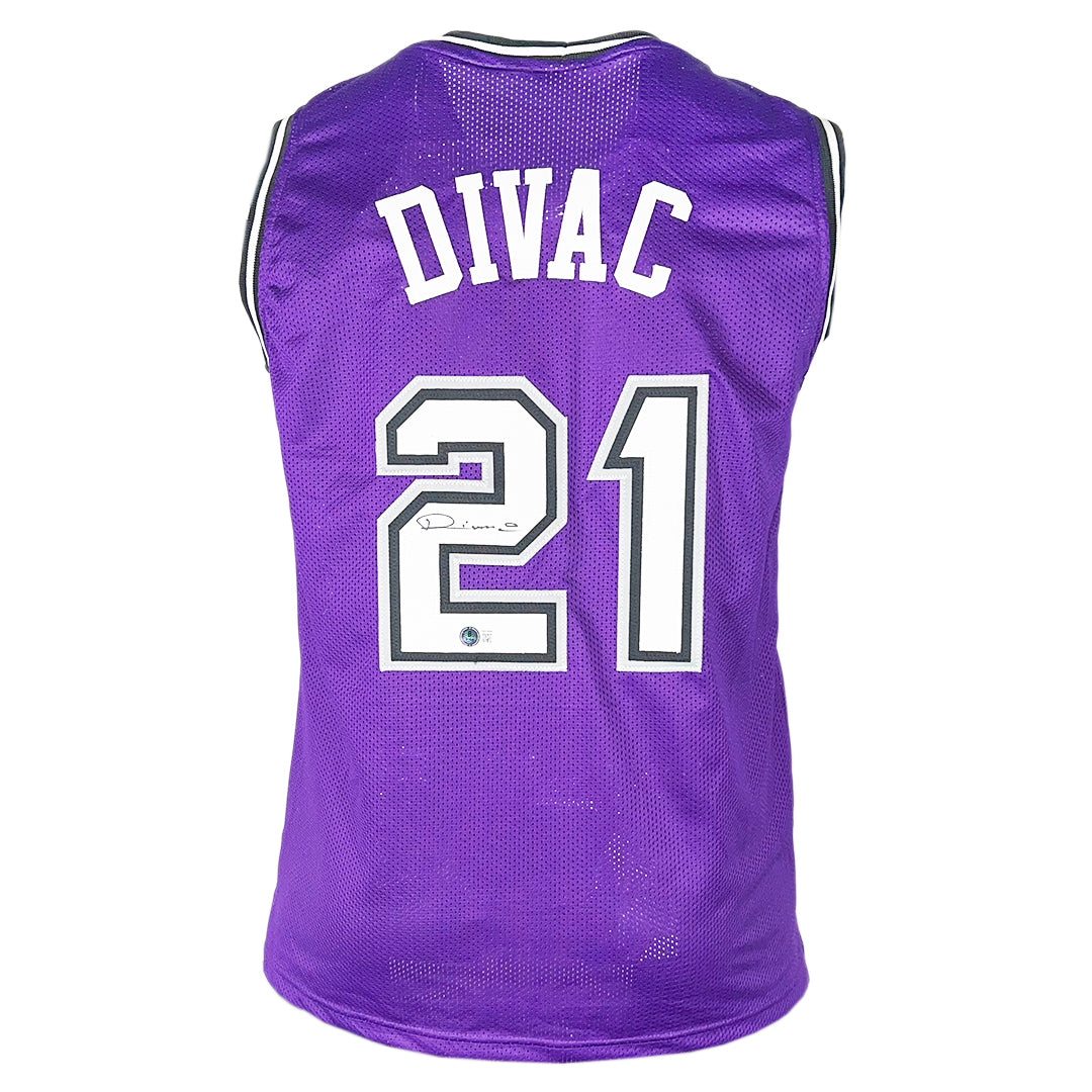 Vlade Divac Signed Sacramento Purple Basketball Jersey (Beckett)
