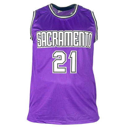 Vlade Divac Signed Sacramento Purple Basketball Jersey (Beckett)