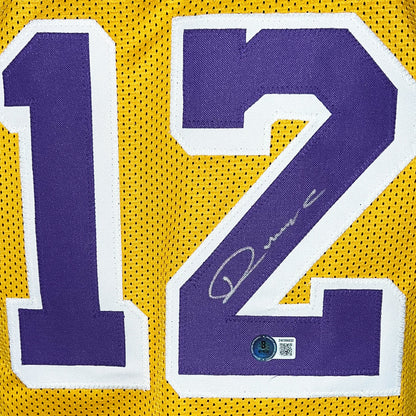 Vlade Divac Signed Los Angeles Yellow Basketball Jersey (Beckett)