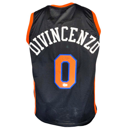 Donte DiVincenzo Signed New York Black Basketball Jersey (Beckett)