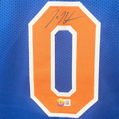 Donte Divincenzo Signed New York Royal Blue Basketball Jersey (Beckett)