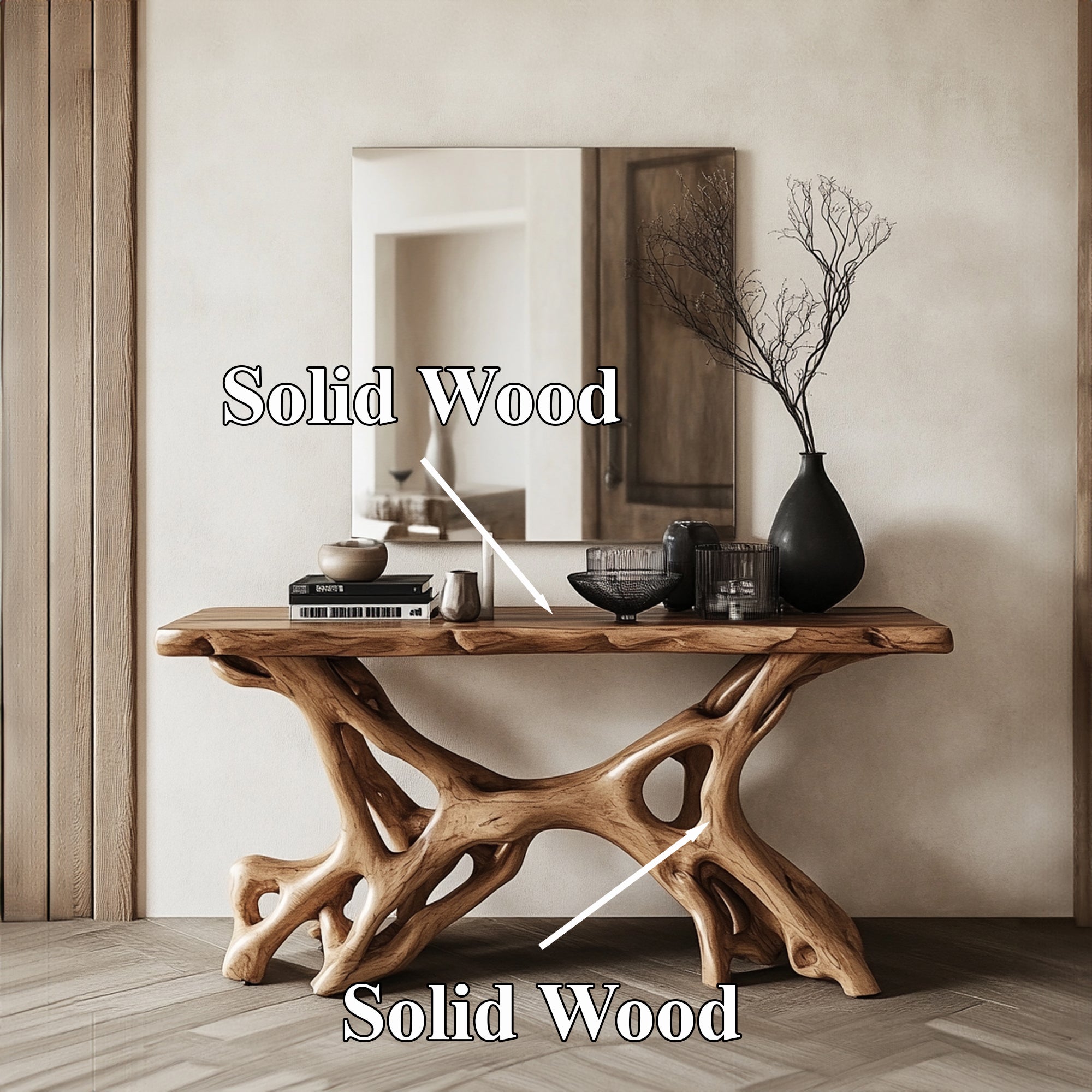Rustic Console Table Handcrafted