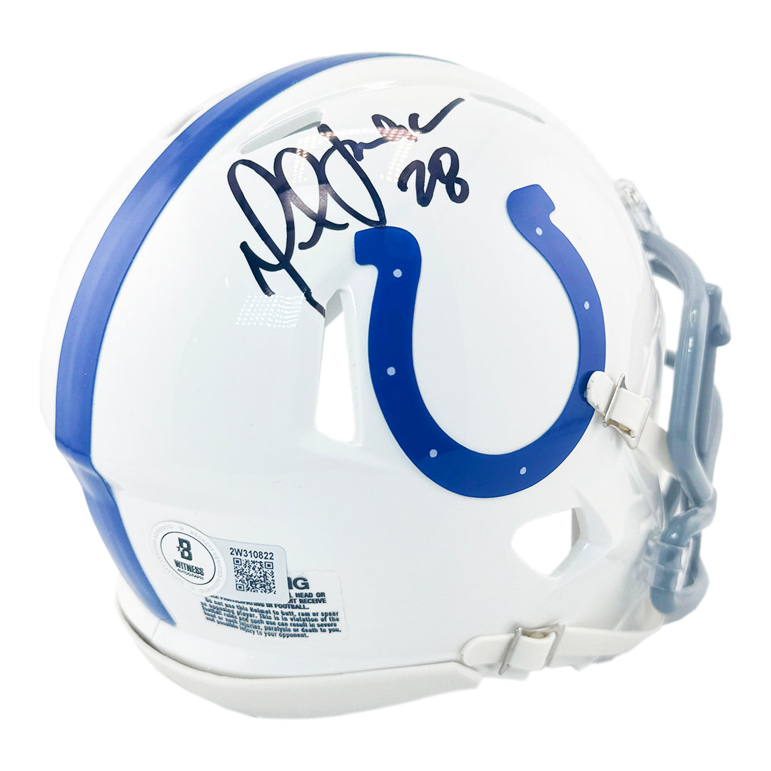 Marshall Faulk Signed Indianapolis Colts Speed Mini Football Helmet (JSA)