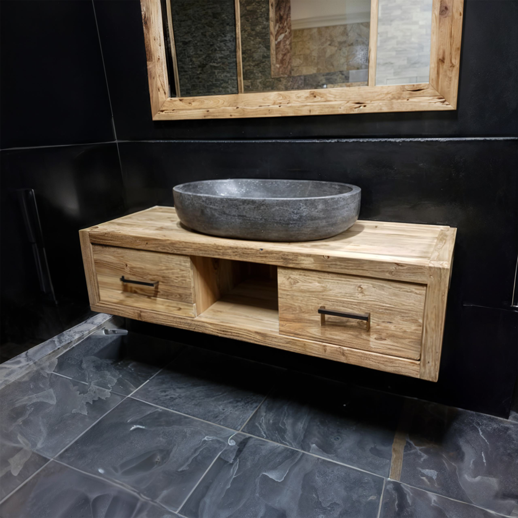 Reclaimed Wood Solid Bathroom Vanity