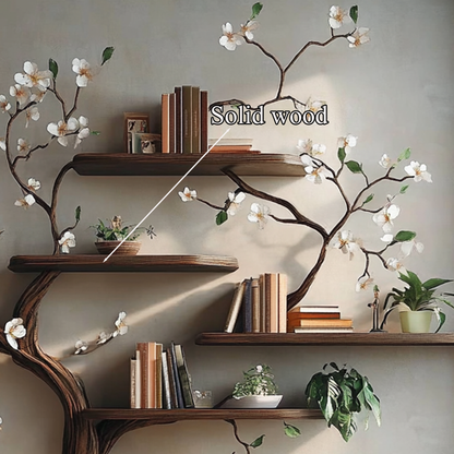 Tree Branch Bookcase Wall Mount Live Edge Shelf Decor Home