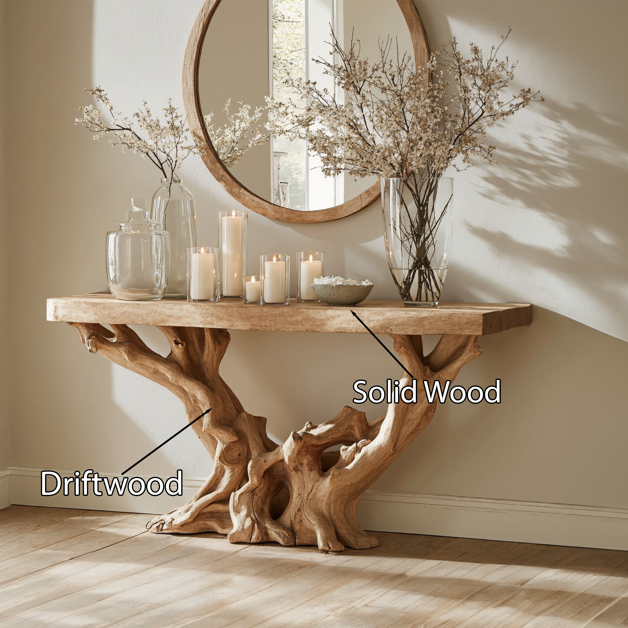 Farmhouse Console Table Home Decor