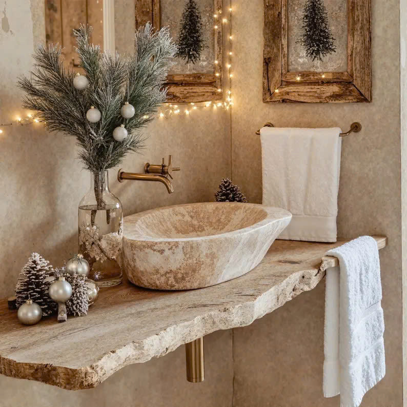 Rustic Bathroom Vanity Floating Shelf Home Decor