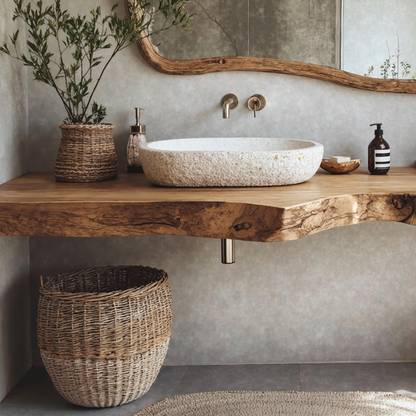 Vintage Solid Wood Vanity For Modern Bathroom Look