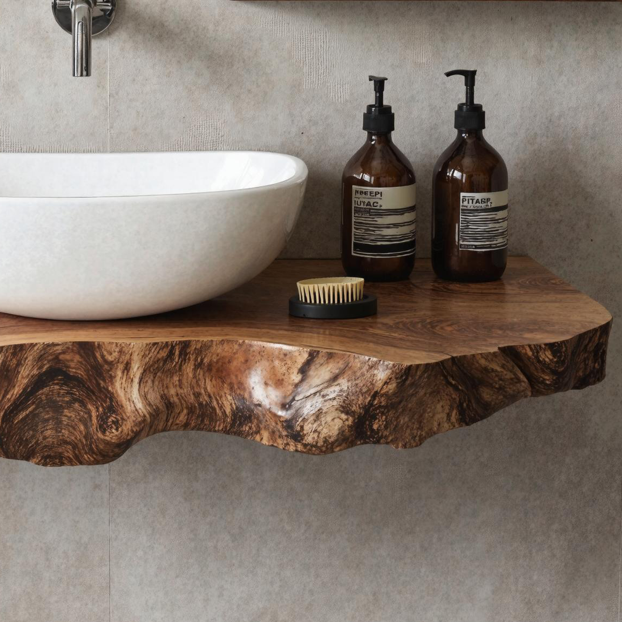Handcrafted Floating Shelf For Bathroom Vanity Storage