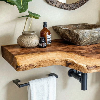 Floating Edge Bathroom Vanity Shelf