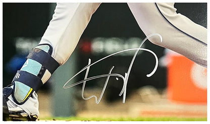 Wander Franco Signed Tampa Bay Follow Through Baseball 16x20 Photo (JSA)