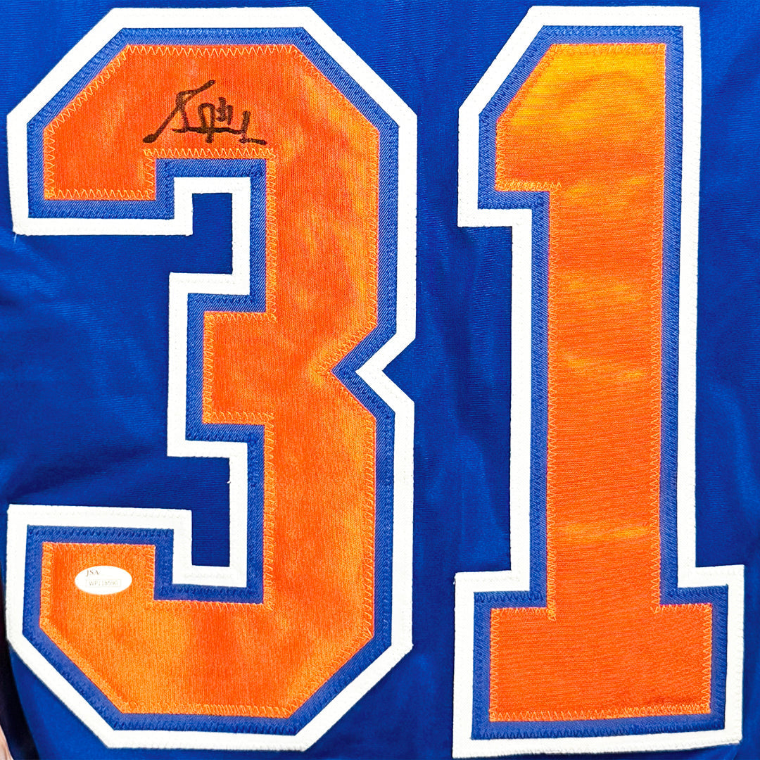 Grant Fuhr Signed Edmonton Blue Hockey Jersey (JSA)