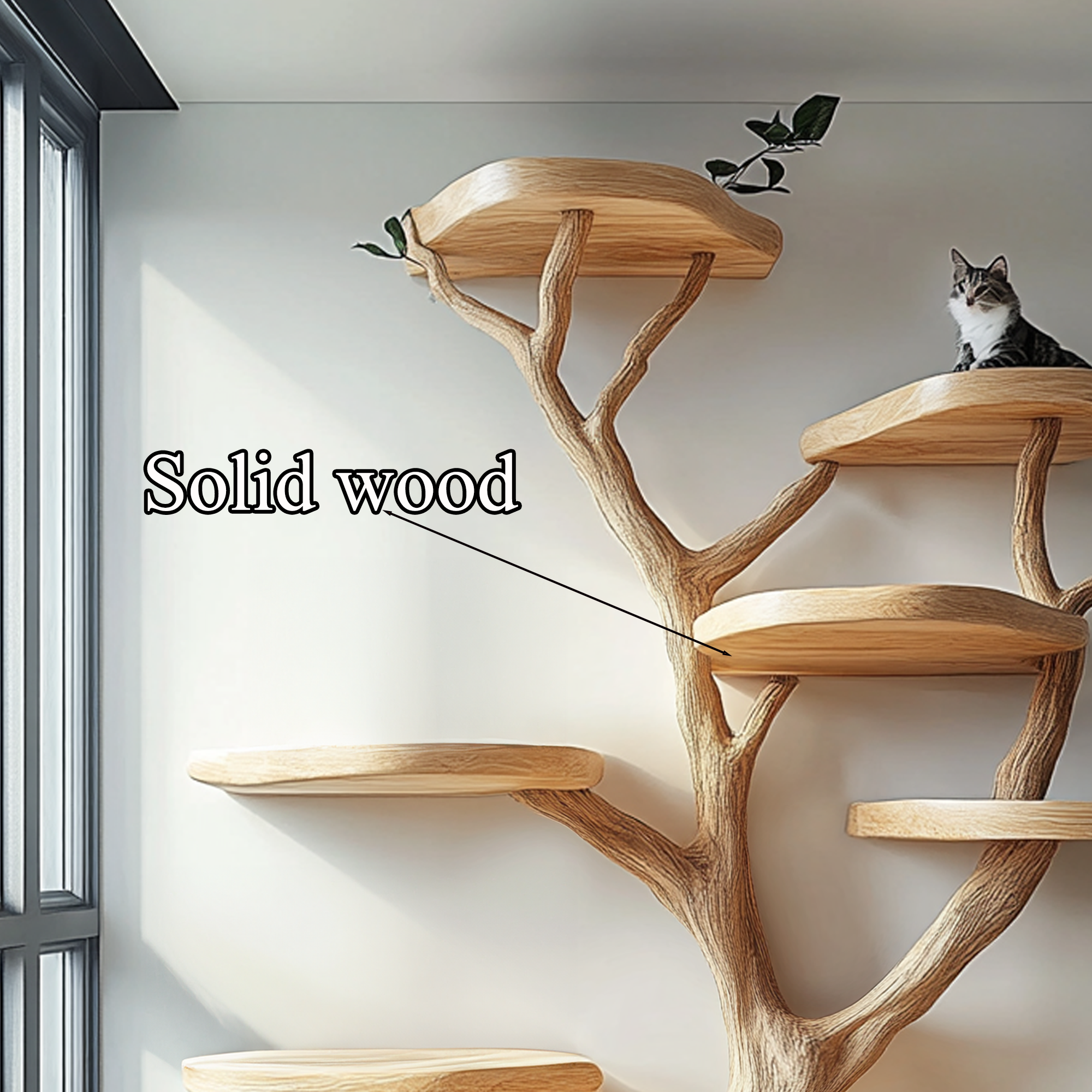 Rustic Cat Tree Natural Wood Cat Furniture Handmade Gift Cat