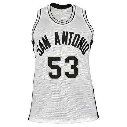 Artis Gilmore Signed HOF 11 Inscription San Antonio Pro White Basketball Jersey (Beckett)