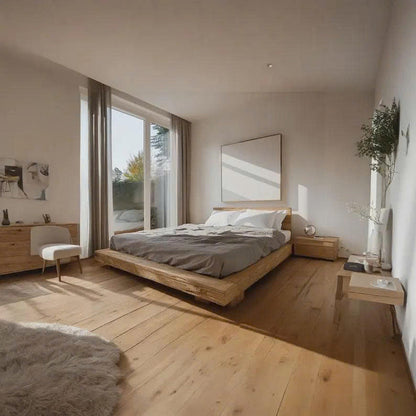 Rustic Low Profile Bed Frame Handmade Unique King Bed Frame Decor Home Gift