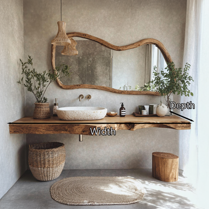 Vintage Solid Wood Vanity For Modern Bathroom Look