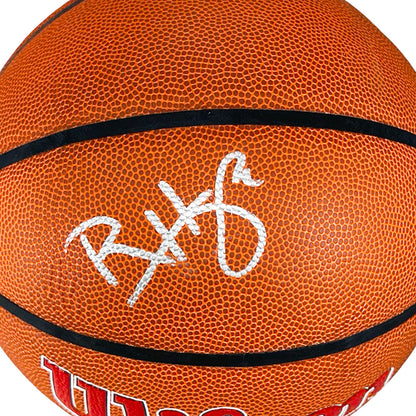 Ron Harper Signed Chicago Bulls Wilson NBA Team Logo Basketball (JSA)