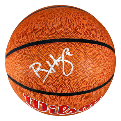 Ron Harper Signed Chicago Bulls Wilson NBA Team Logo Basketball (JSA)