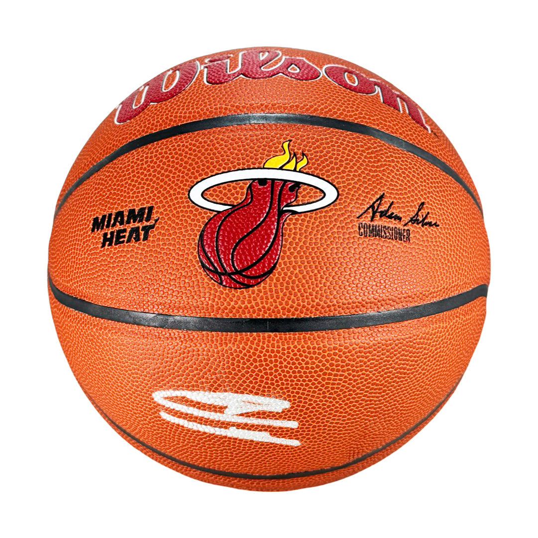 Tyler Herro Signed Wilson NBA Team Logo Basketball (JSA)