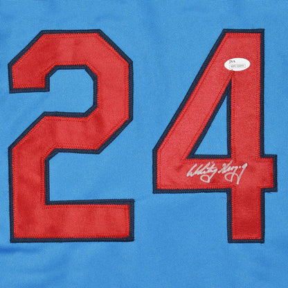 Whitey Herzog Signed St Louis Light Blue Baseball Jersey (JSA)
