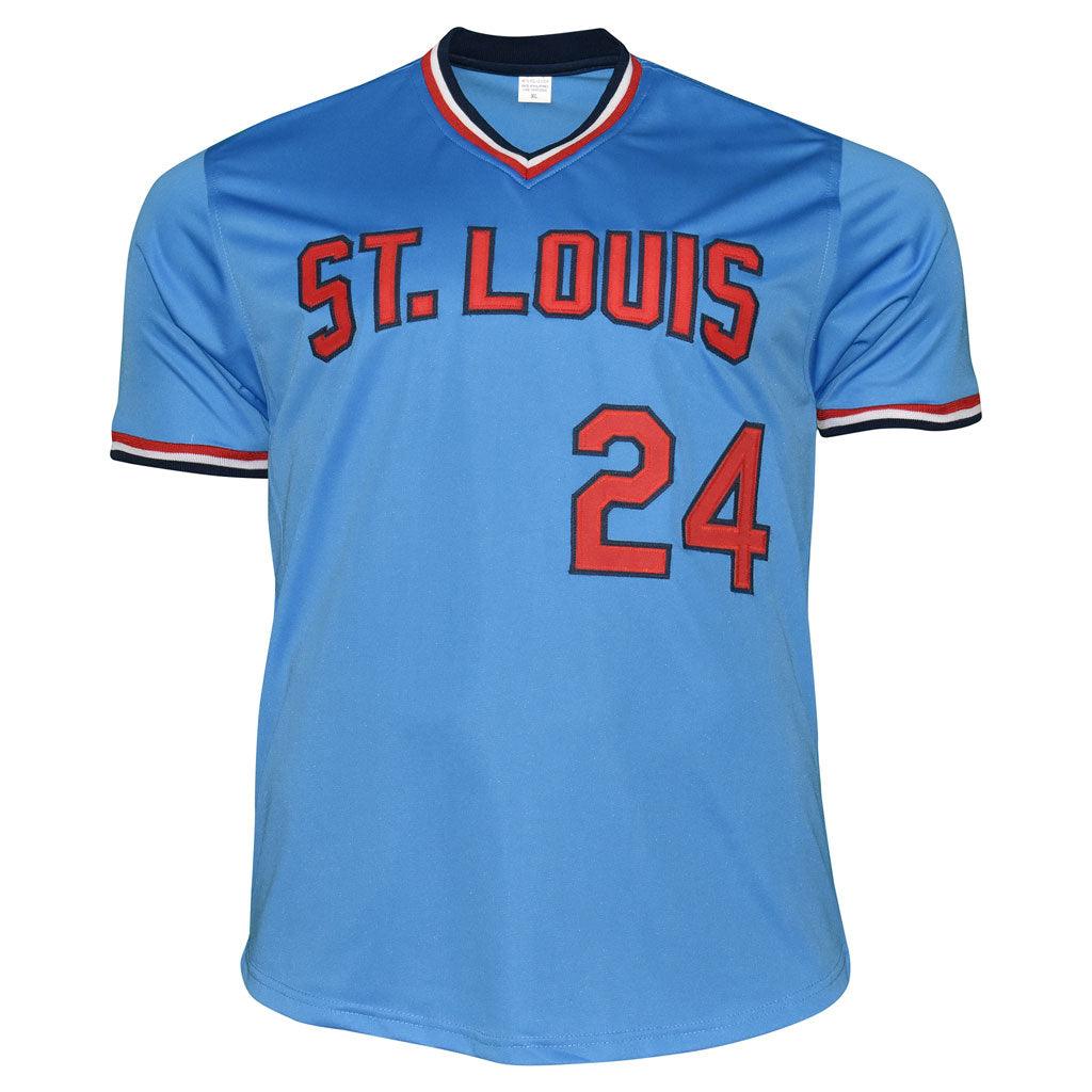 Whitey Herzog Signed St Louis Light Blue Baseball Jersey (JSA)