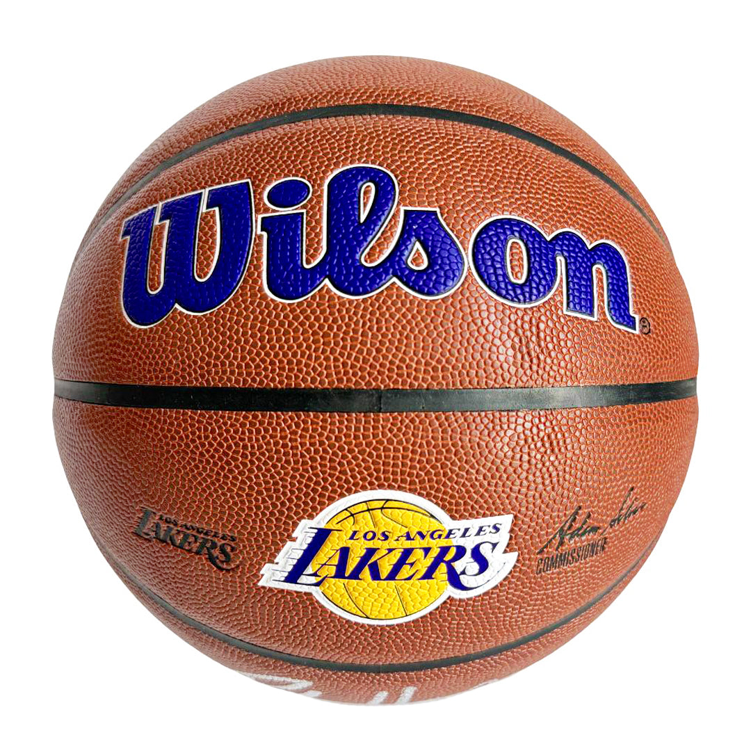 Robert Horry Signed Los Angeles Lakers NBA Team Logo Basketball (JSA)