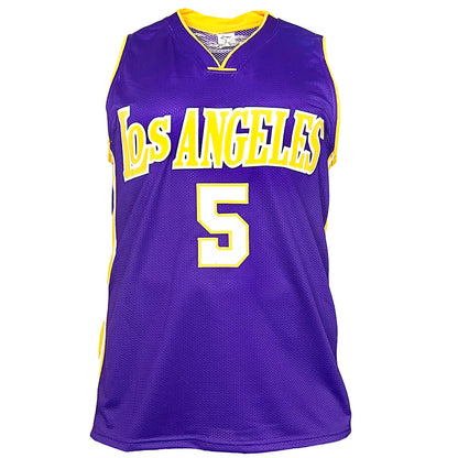 Robert Horry Signed Los Angeles Purple Basketball Jersey (Beckett)