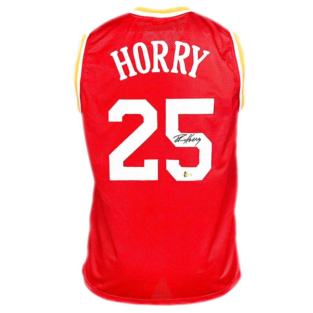 Robert Horry Signed Houston Red Basketball Jersey (Beckett)