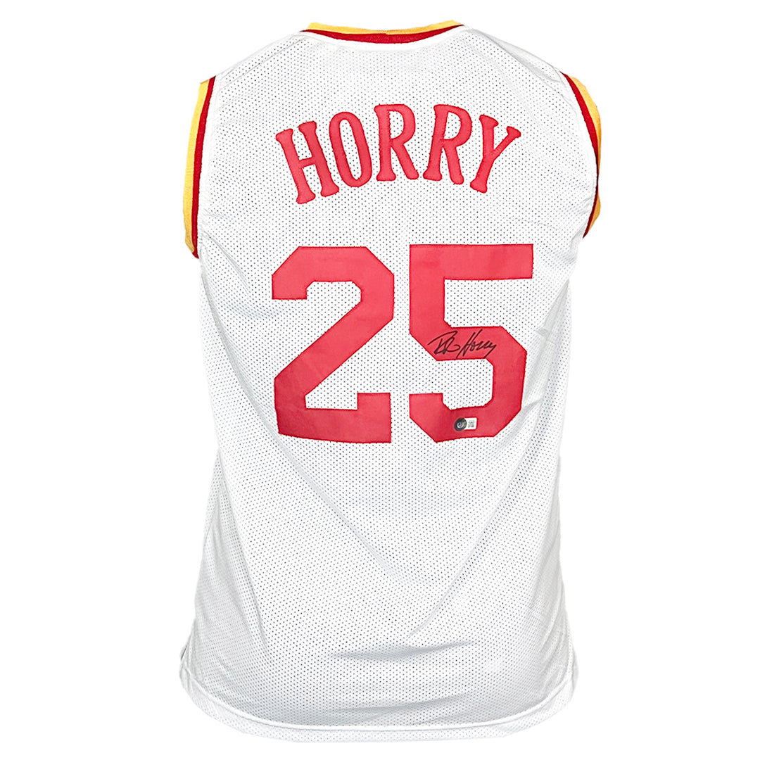 Robert Horry Signed Houston White Basketball Jersey (Beckett)