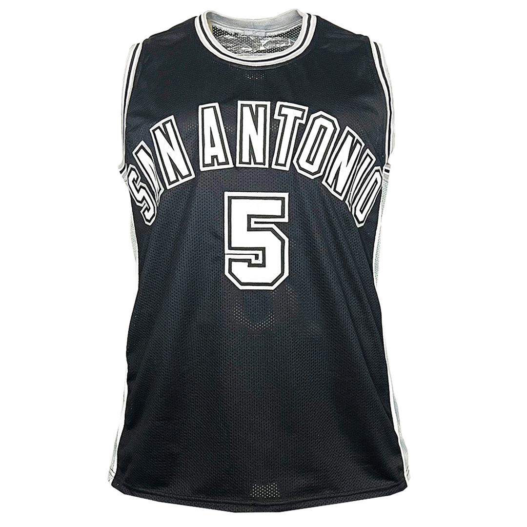 Robert Horry Signed San Antonio Black Basketball Jersey (Beckett)