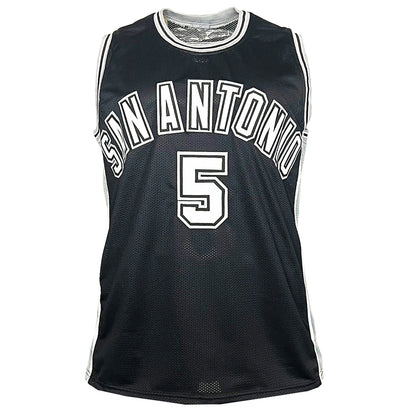 Robert Horry Signed San Antonio Black Basketball Jersey (Beckett)