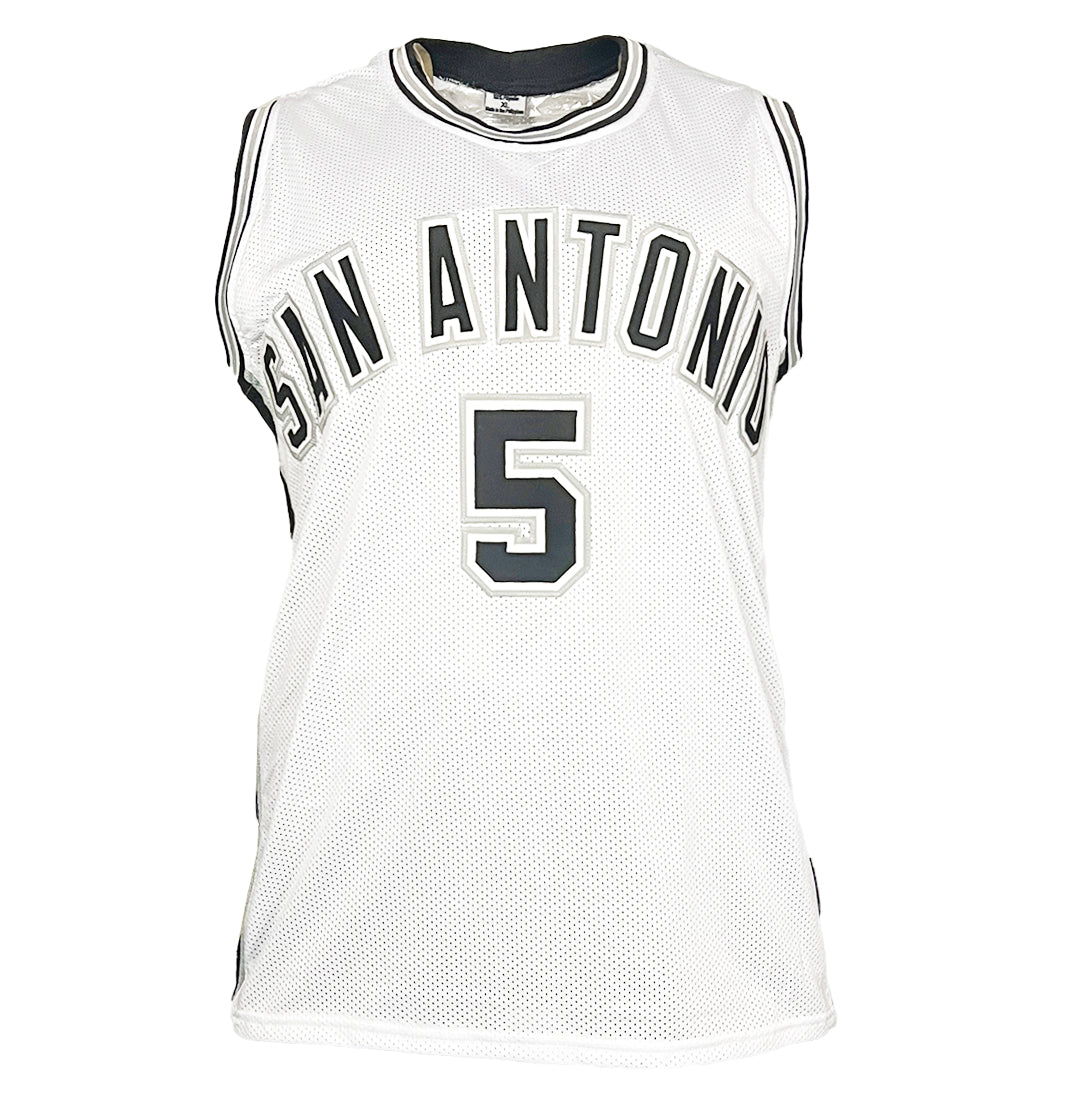 Robert Horry Signed San Antonio White Basketball Jersey (Beckett)