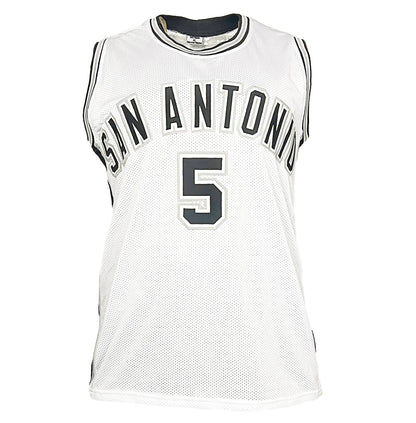 Robert Horry Signed San Antonio White Basketball Jersey (Beckett)
