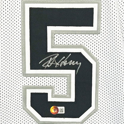 Robert Horry Signed San Antonio White Basketball Jersey (Beckett)