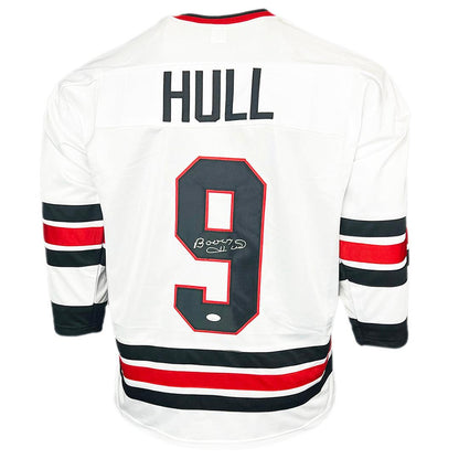 Bobby Hull Signed Chicago White Hockey Jersey (JSA)