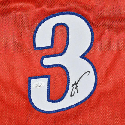 Allen Iverson Signed Philadelphia Pro Red Basketball Jersey (JSA)