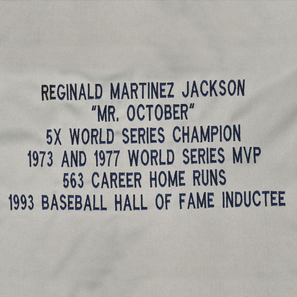 Reggie Jackson Signed New York Stats Grey Baseball Jersey (JSA)