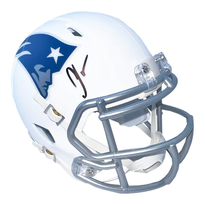 Chad Johnson Signed New England Patriots Rivalries Speed Mini Football Helmet (JSA)