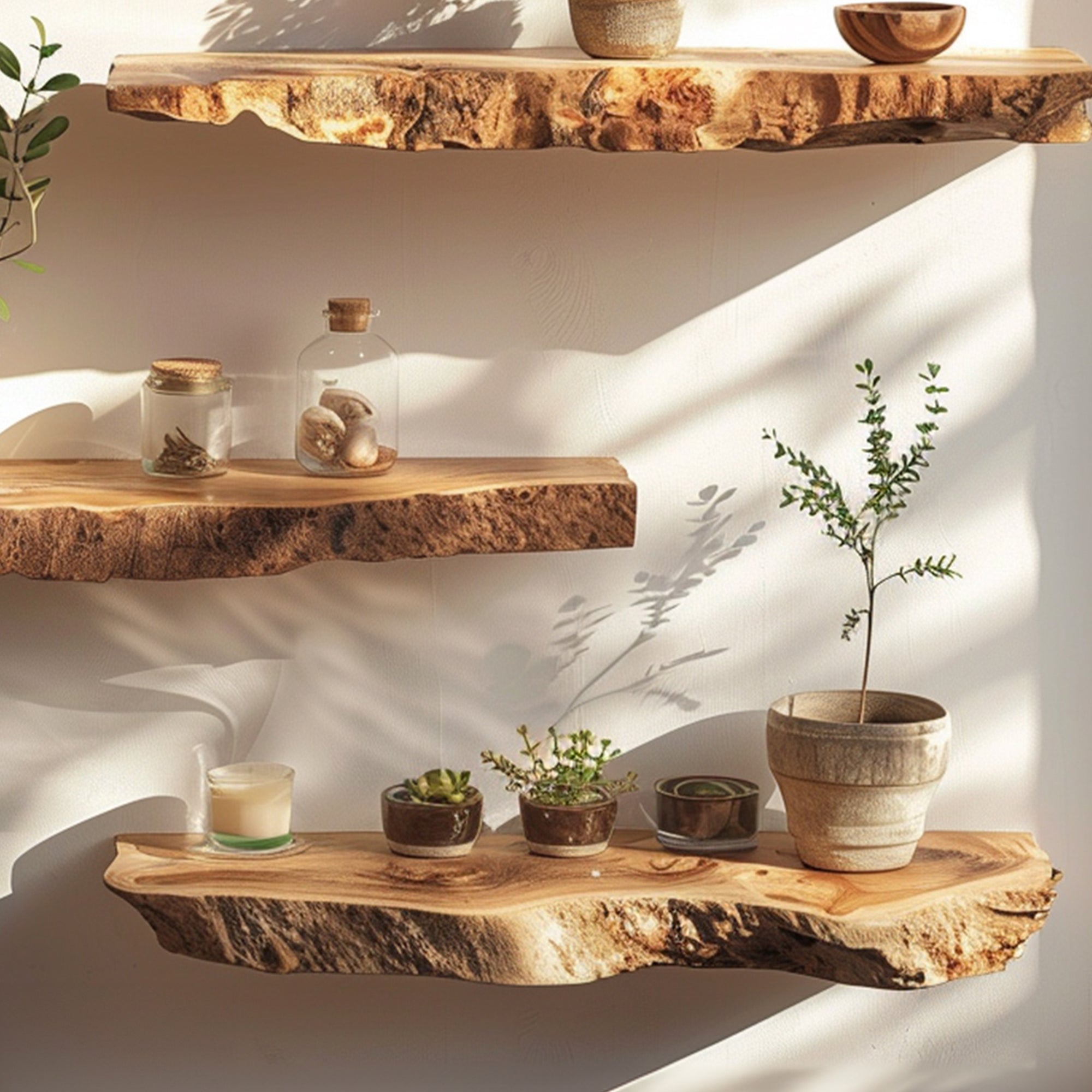 Floating Edge Shelves Live Edge Shelves Living Decor