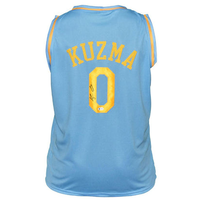 Kyle Kuzma Signed Los Angeles  light Blue Basketball Jersey (Beckett)