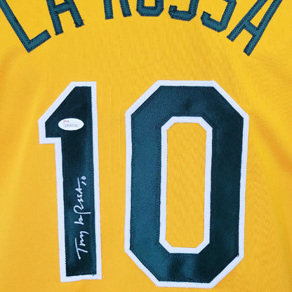 Tony LaRussa Signed Oakland Yellow Baseball Jersey (JSA)