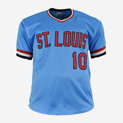 Tony LaRussa Signed St. Louis Light Blue Baseball Jersey (JSA)