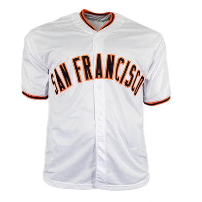Evan Longoria Signed San Fransisco White Decal Baseball Jersey (JSA)
