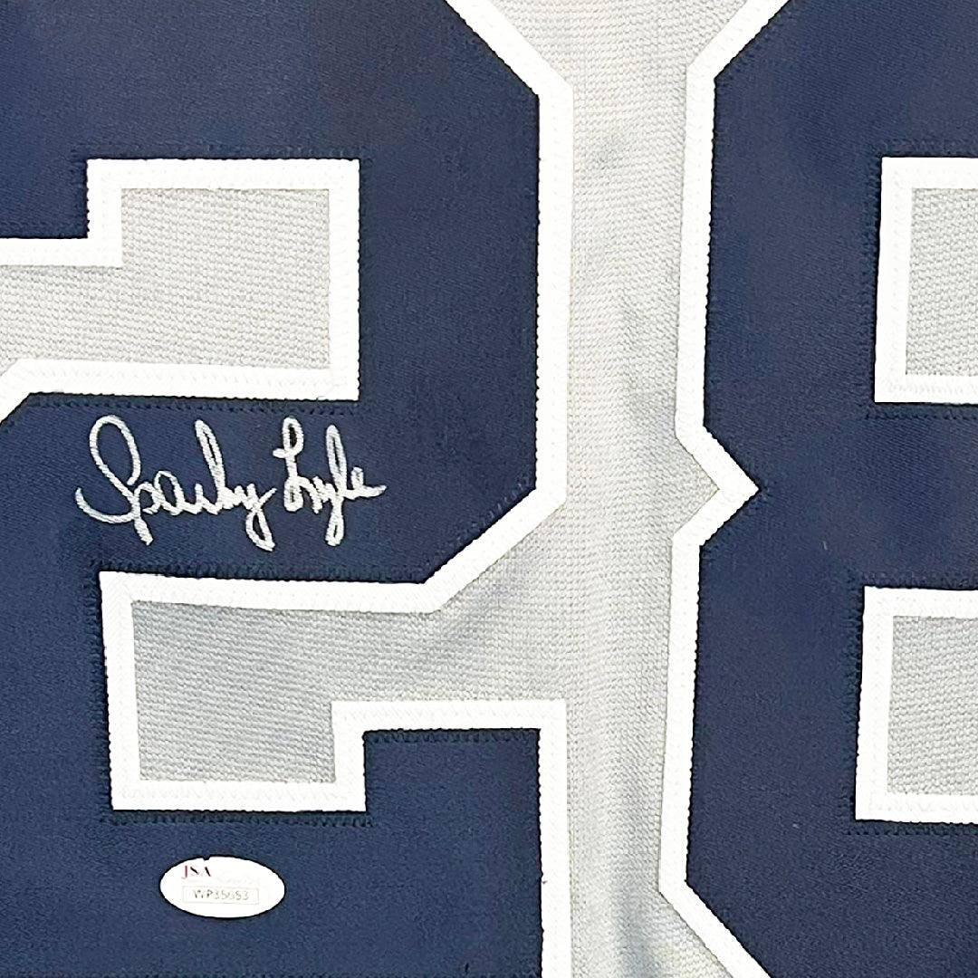 Sparky Lyle Signed New York Grey Baseball Jersey (JSA)