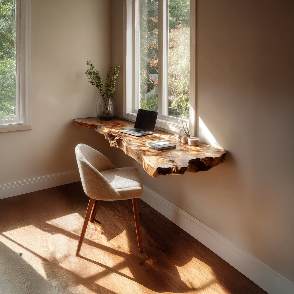 Mid Century Floating Desk Small Office